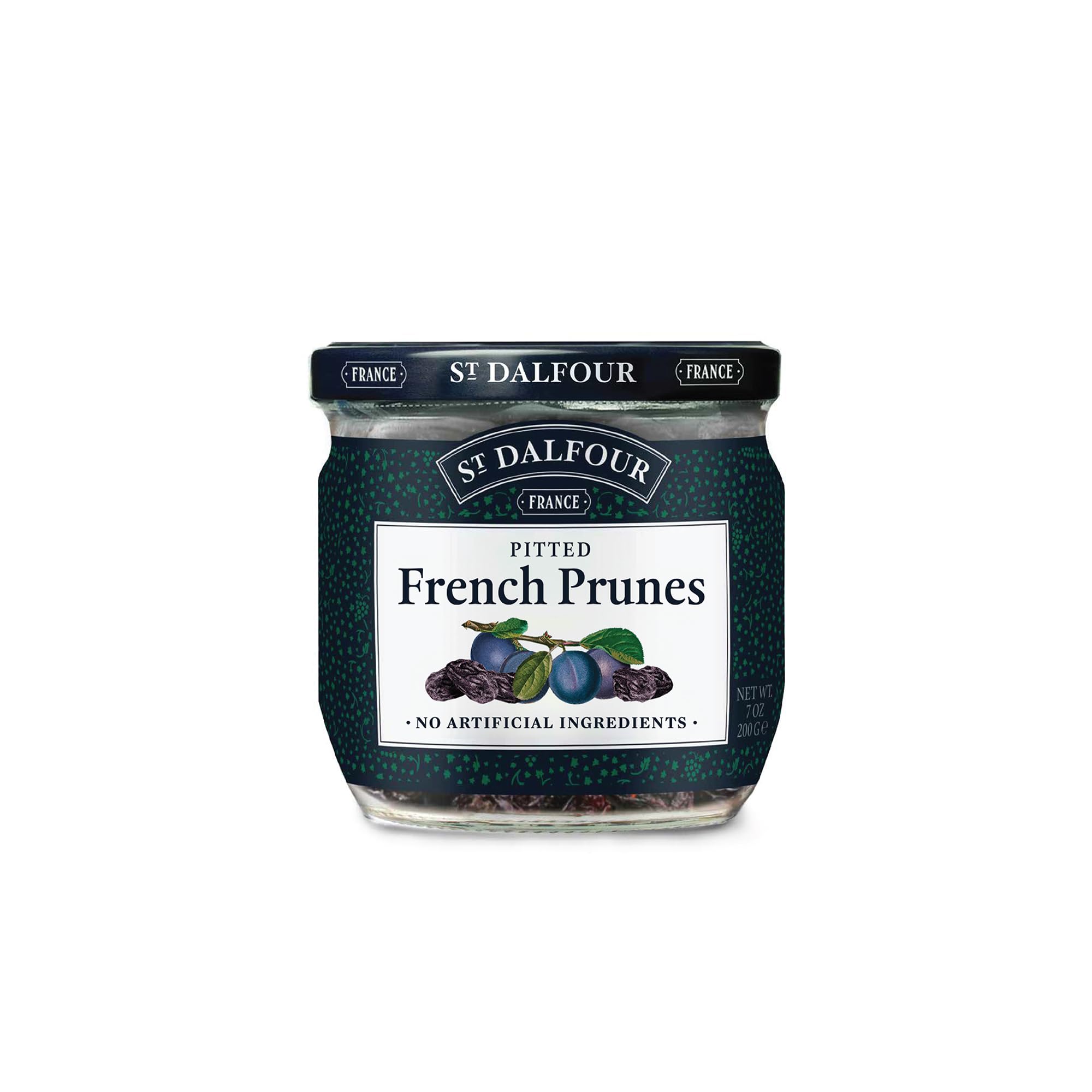 St. Dalfour Pitted French Prunes - 7oz - All Natural, No Preservatives or Artificial Ingredients - Made in France - 100% From Fruit