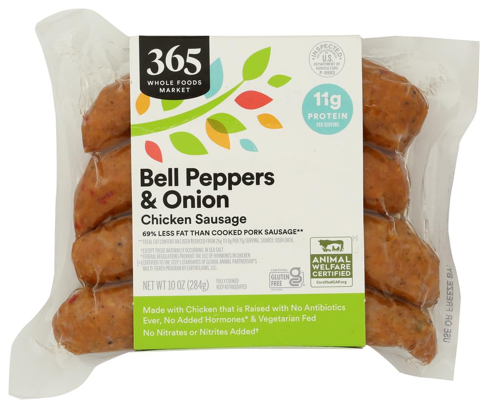 365 by Whole Foods Market Onion & Pepper Chicken Sausage, 10 OZ