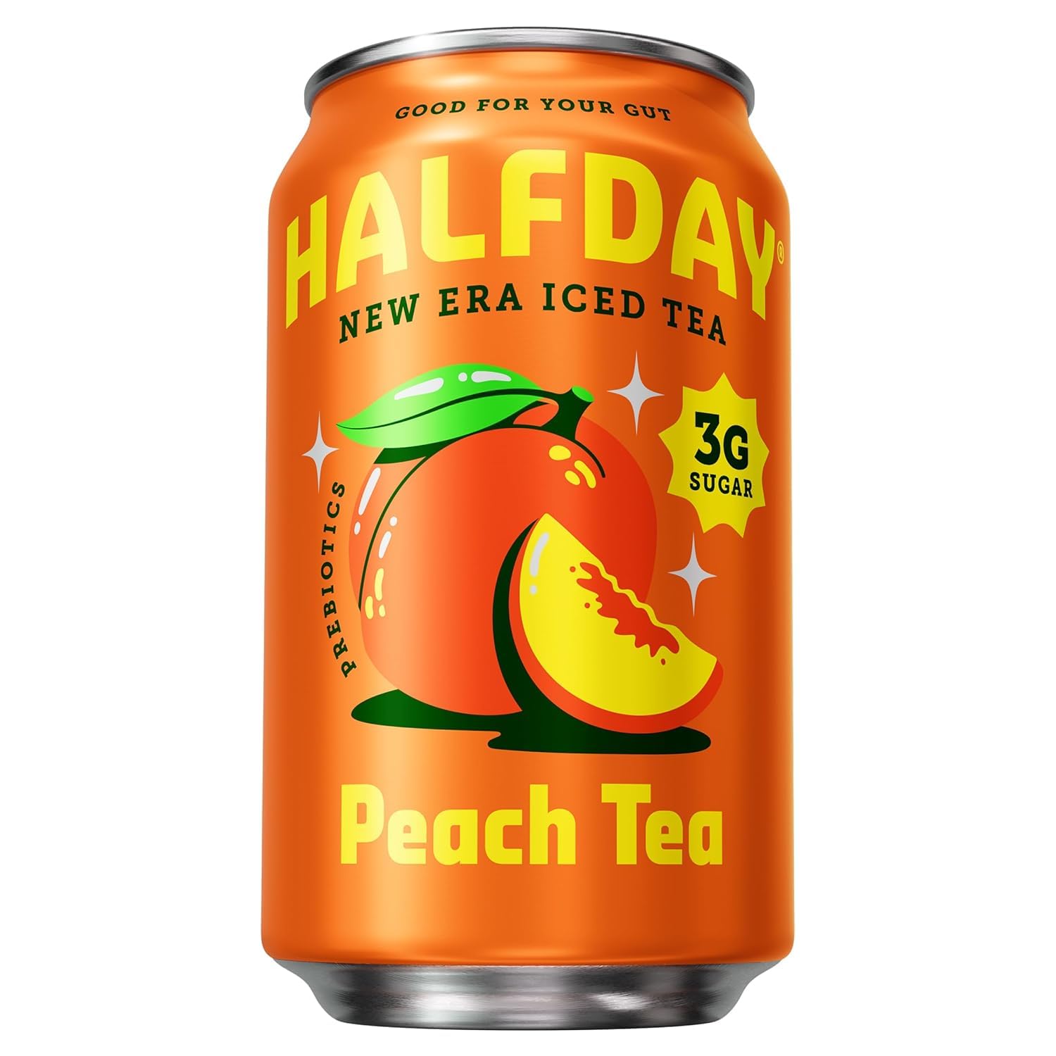 Halfday Prebiotic Peach Iced Tea, 12 Fl Oz