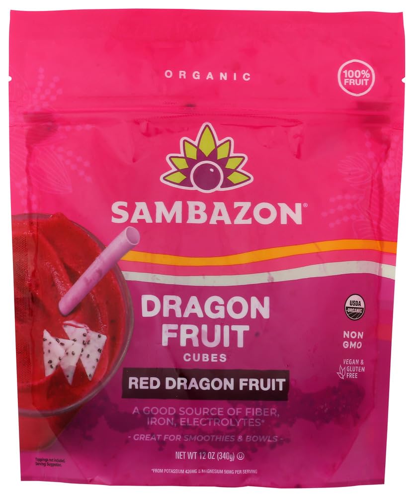 Dragon Fruit Cubes Organic, 12 Ounce