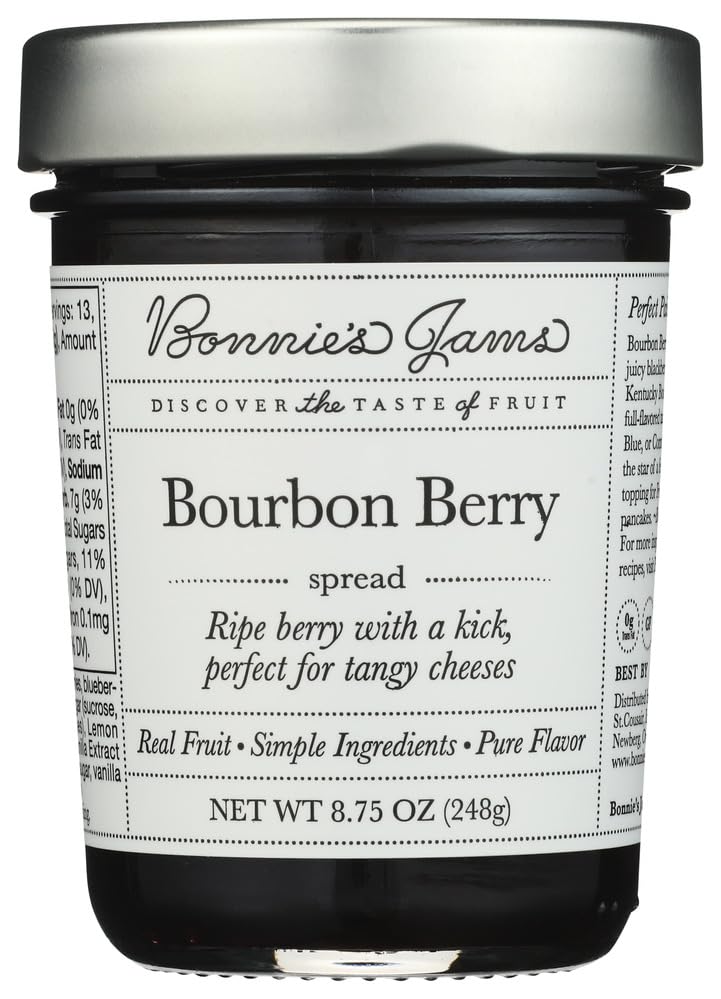 Bonnie's Jams Bourbon Berry Jam, 9 Ounce