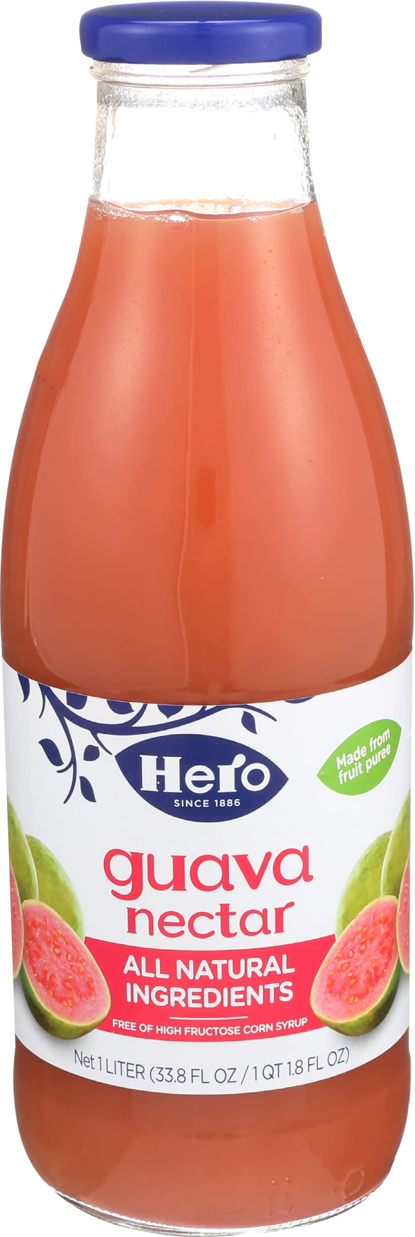 Hero Juice Nectar Guava, 33.8 Fl Oz