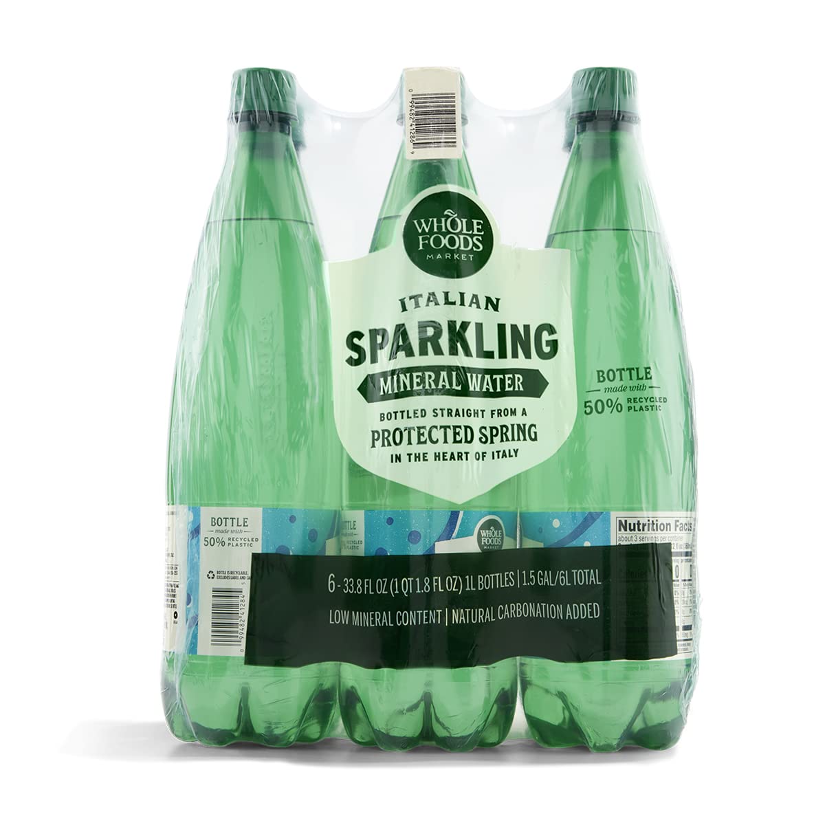 Italian Sparkling Mineral Water 6 Pack, 33.8 Fl Oz