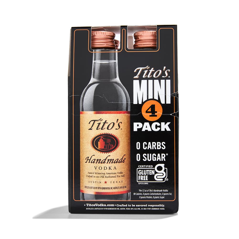 Titos Mini Vodka 4pk, 50 ML