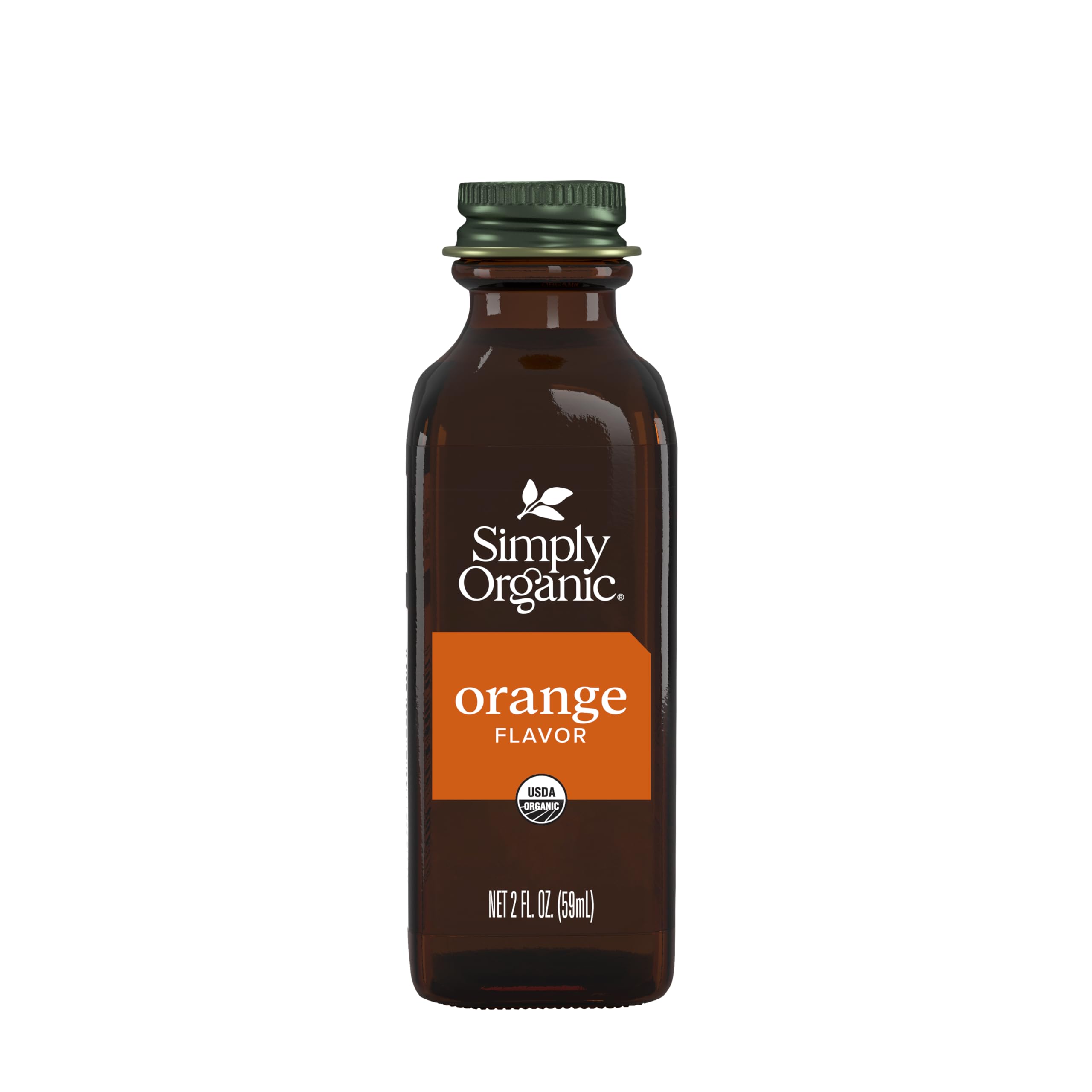 Simply Organic Orange Flavor, 2 Ounce Glass Jar, Tart Citrus Flavor for Desserts, Smoothies, Tea, and More
