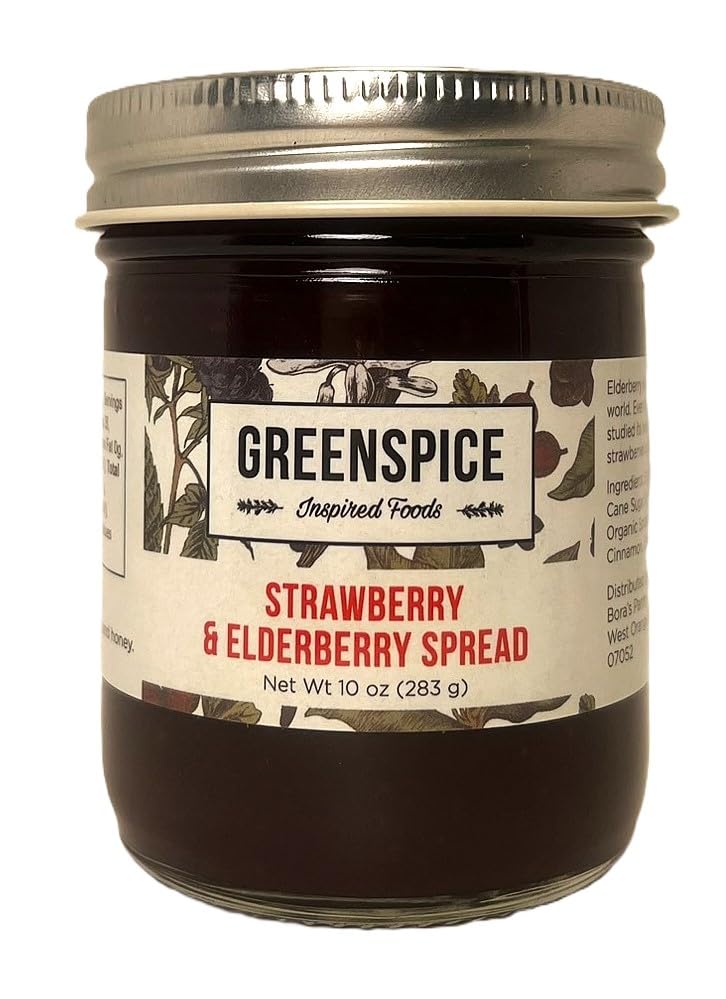 Greenspice Strawberry & Elderberry Fruit Spread, 10 OZ