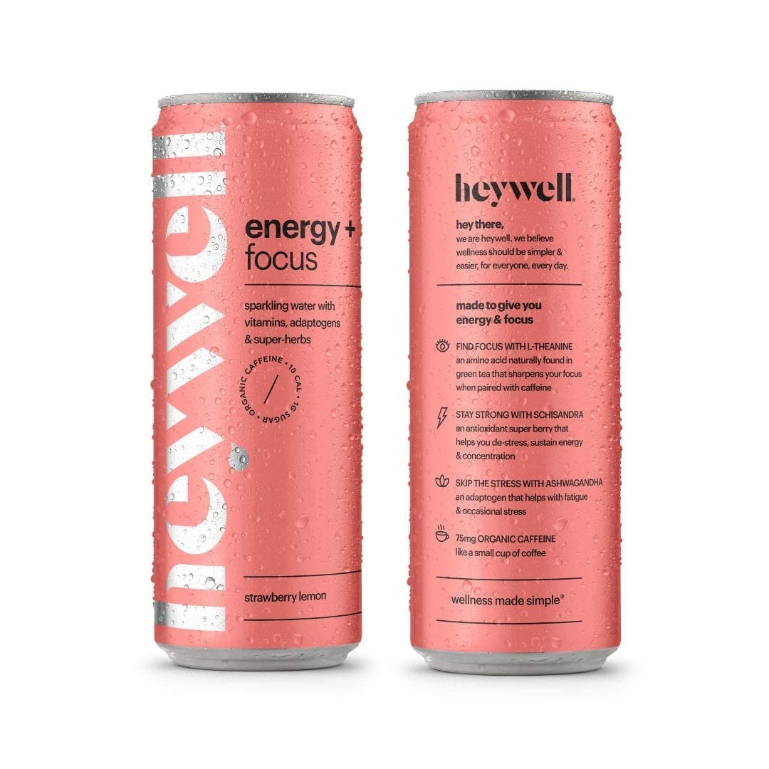 Heywell Strawberry Lemon Sparkling Beverage, 12 FZ