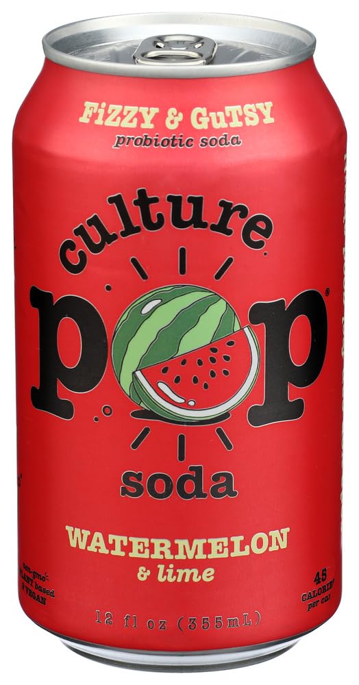 Culture Pop Soda, Soda Watermelon, 12 Fl Oz
