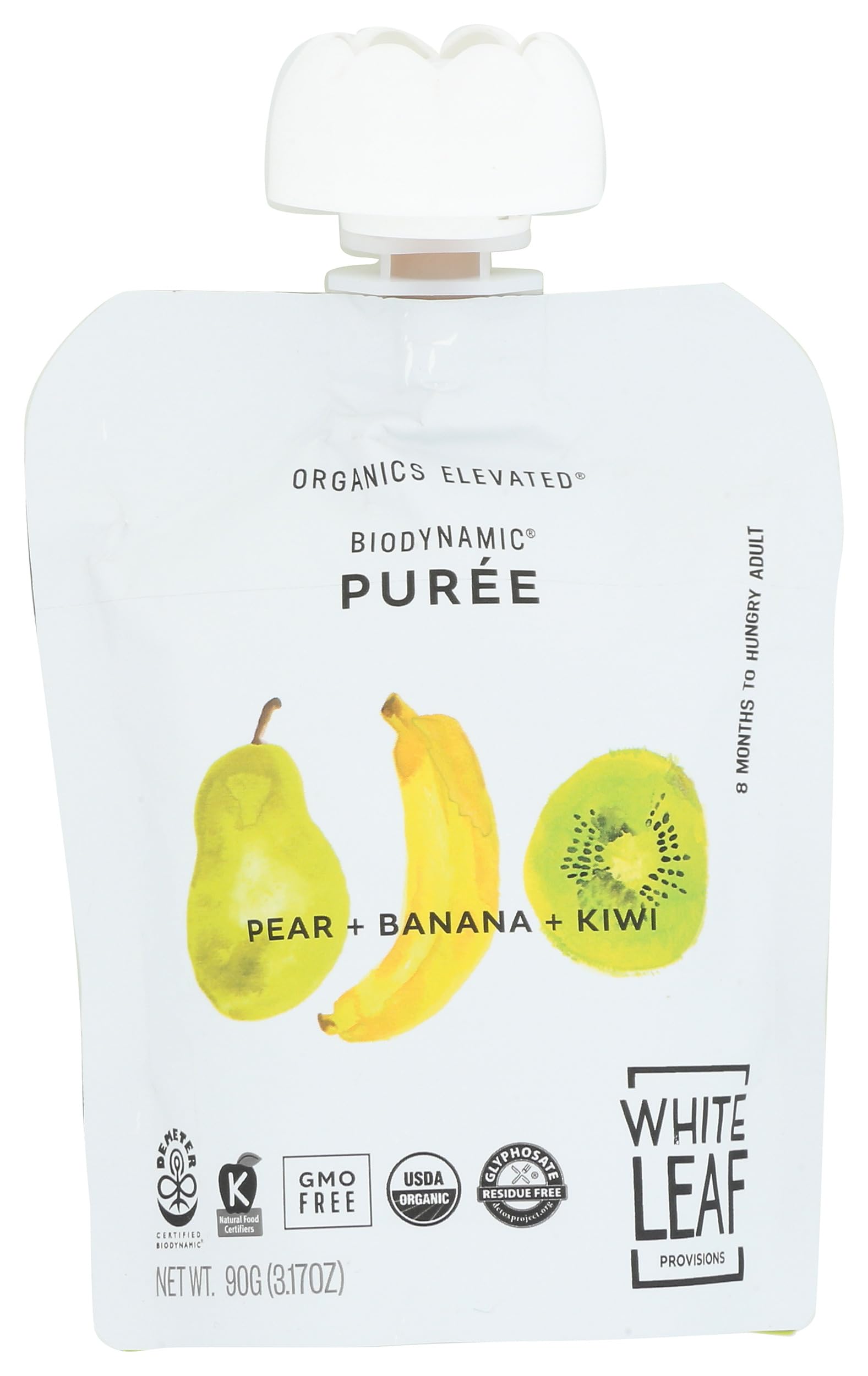 White Leaf Provisions Organic Pear Banana Kiwi Baby Food, 3.17 OZ