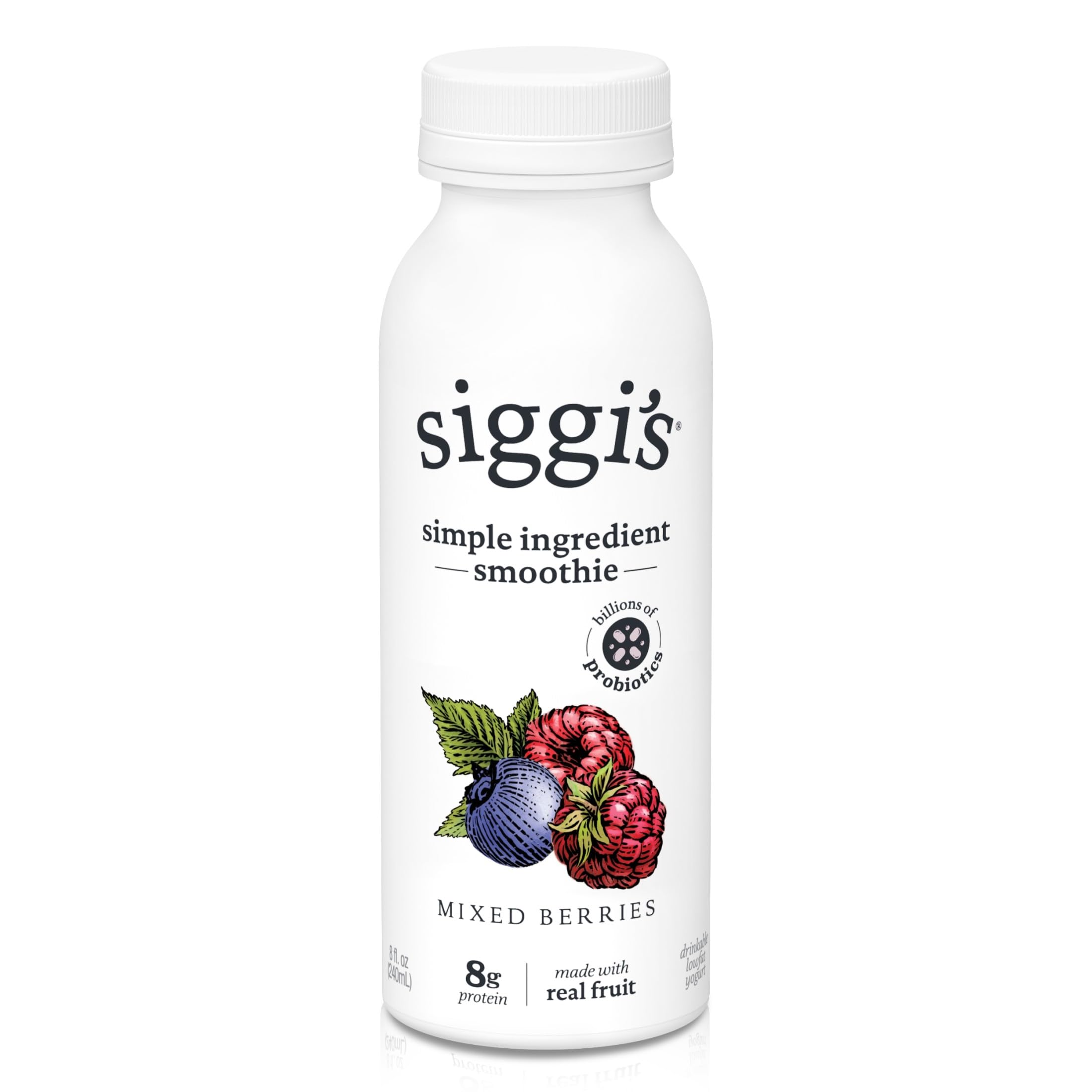 siggi’s Mixed Berries Probiotic Lowfat Yogurt Drink, 8 fl oz