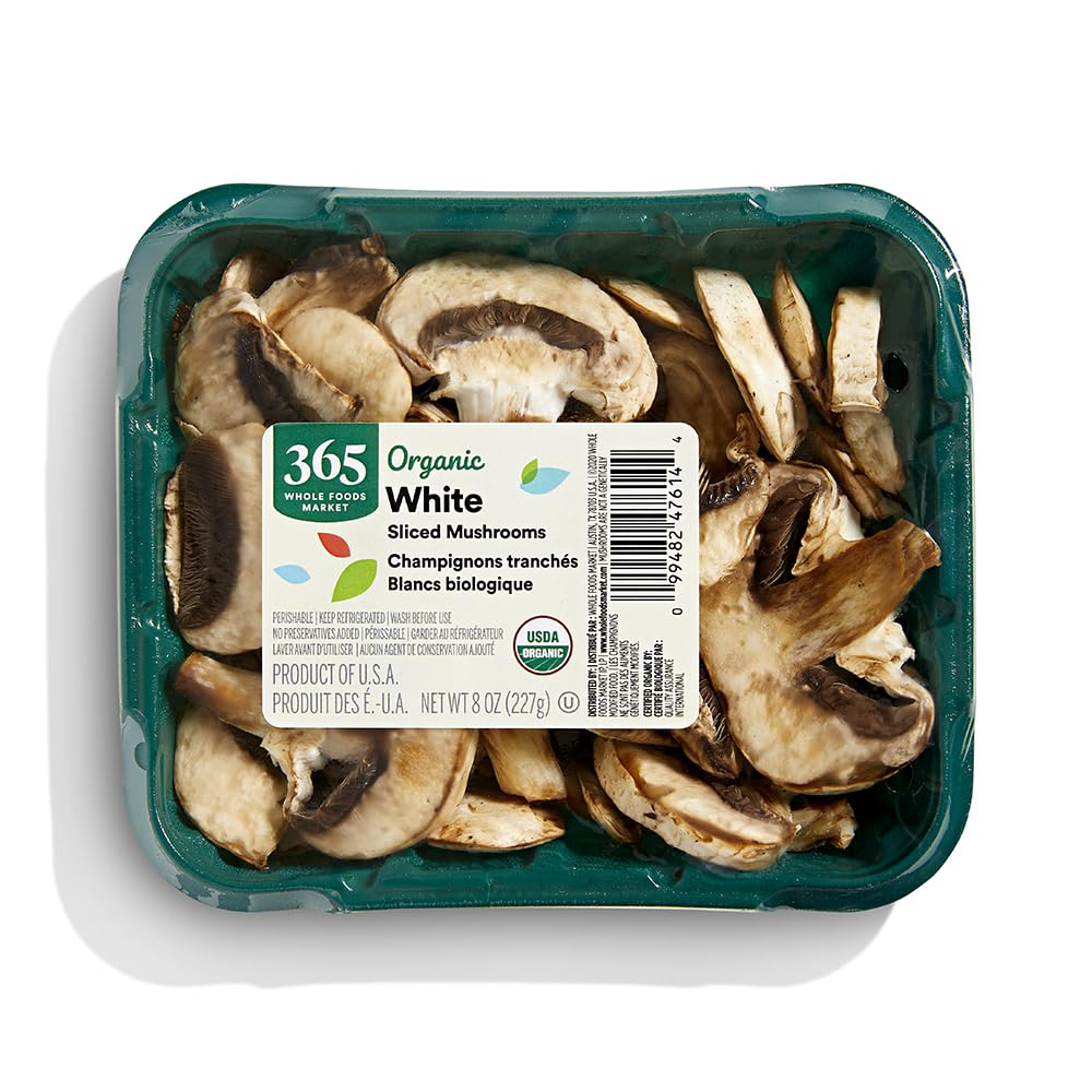 Organic Sliced White Mushrooms