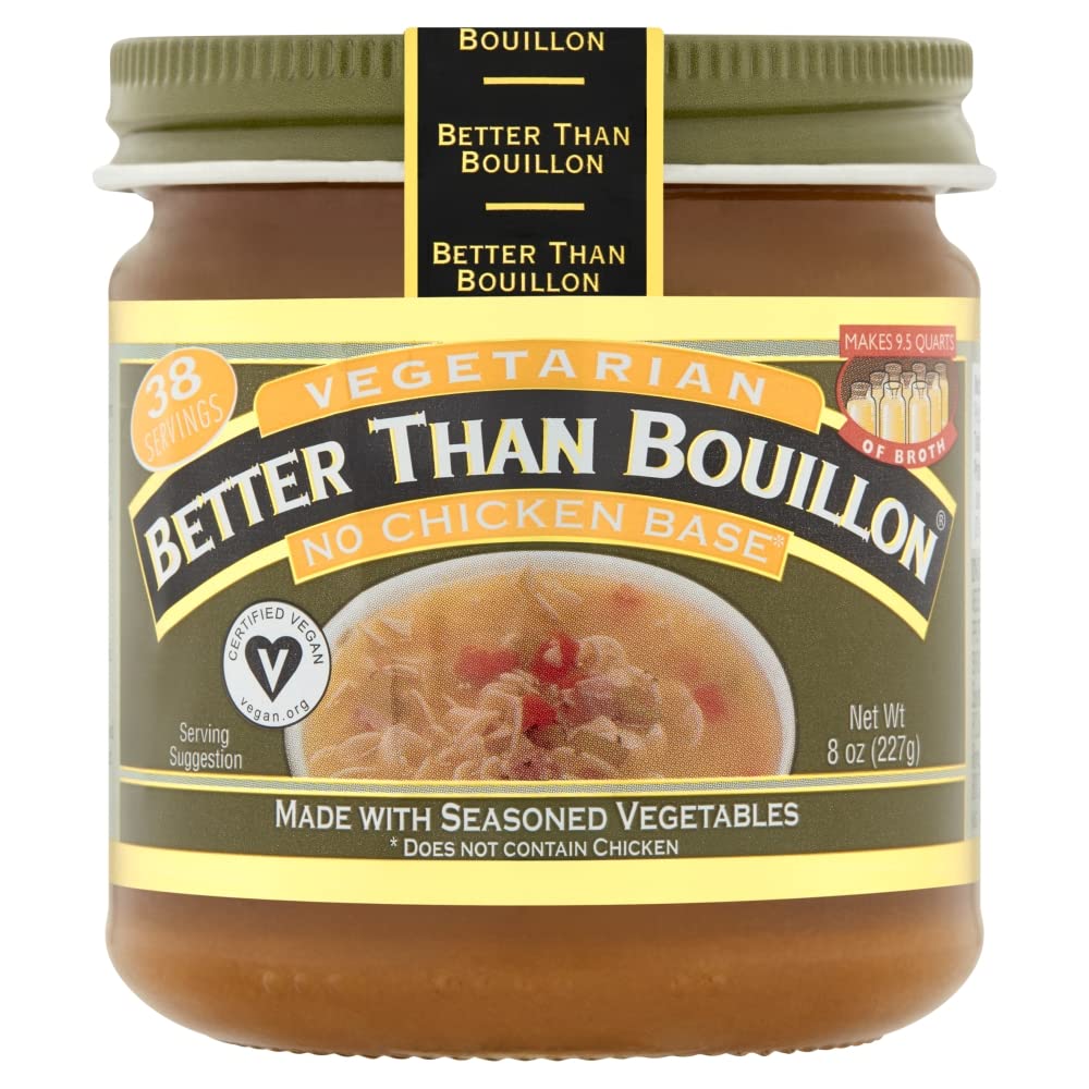 Better Than Bouillon Organic Vegetarian No Chicken Base, 8 oz Jar, 1 ct