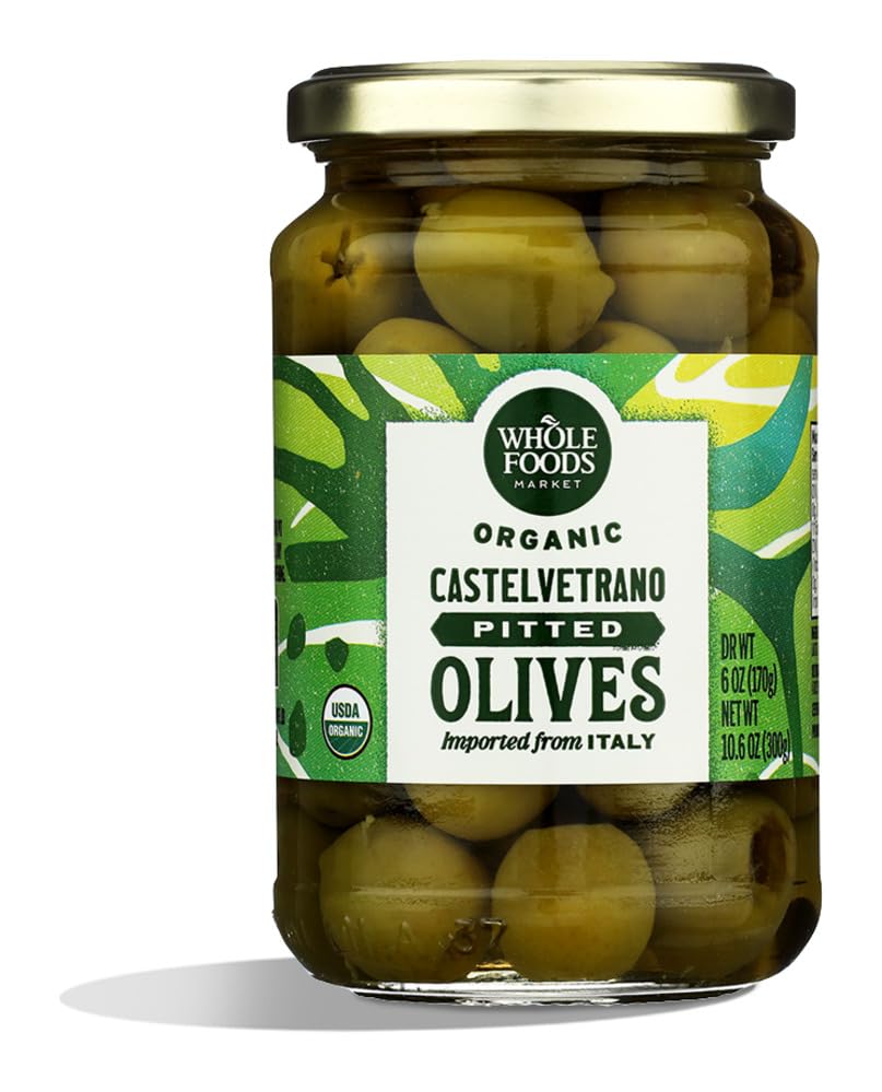 Whole Foods Market Organic Pitted Castelvetrano Olives, 10.6 OZ