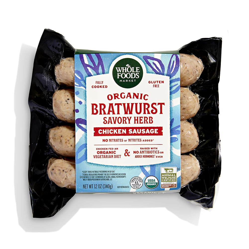 Whole Foods Market Organic Chicken Bratwurst, 12 OZ