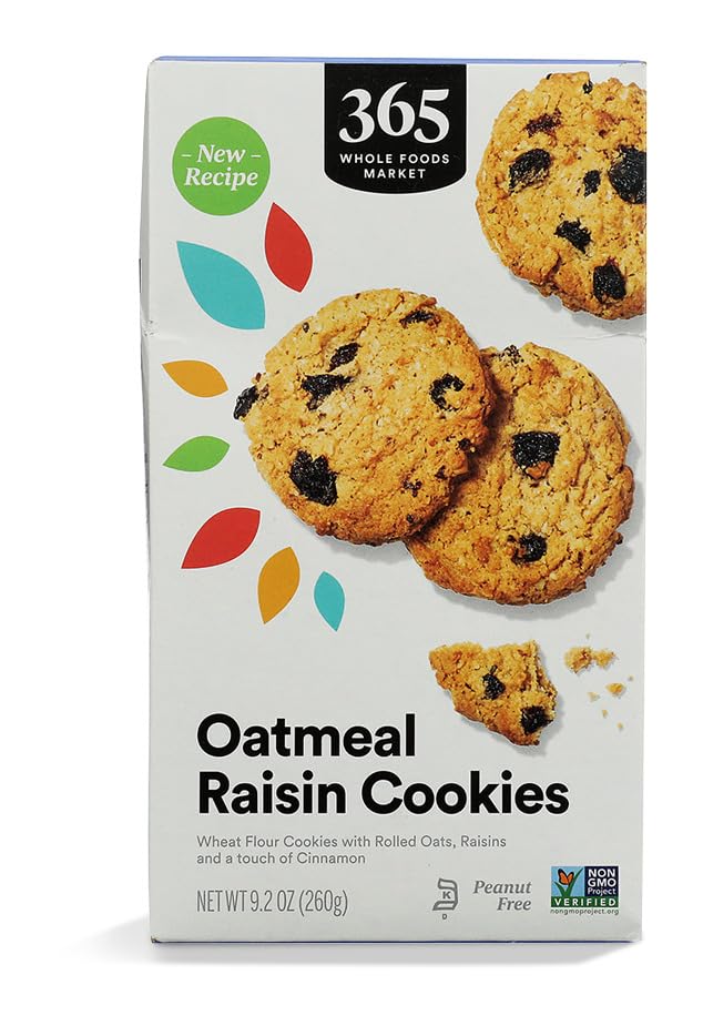 365 by Whole Foods Market Oatmeal Raisin Cookies, 9.2 OZ