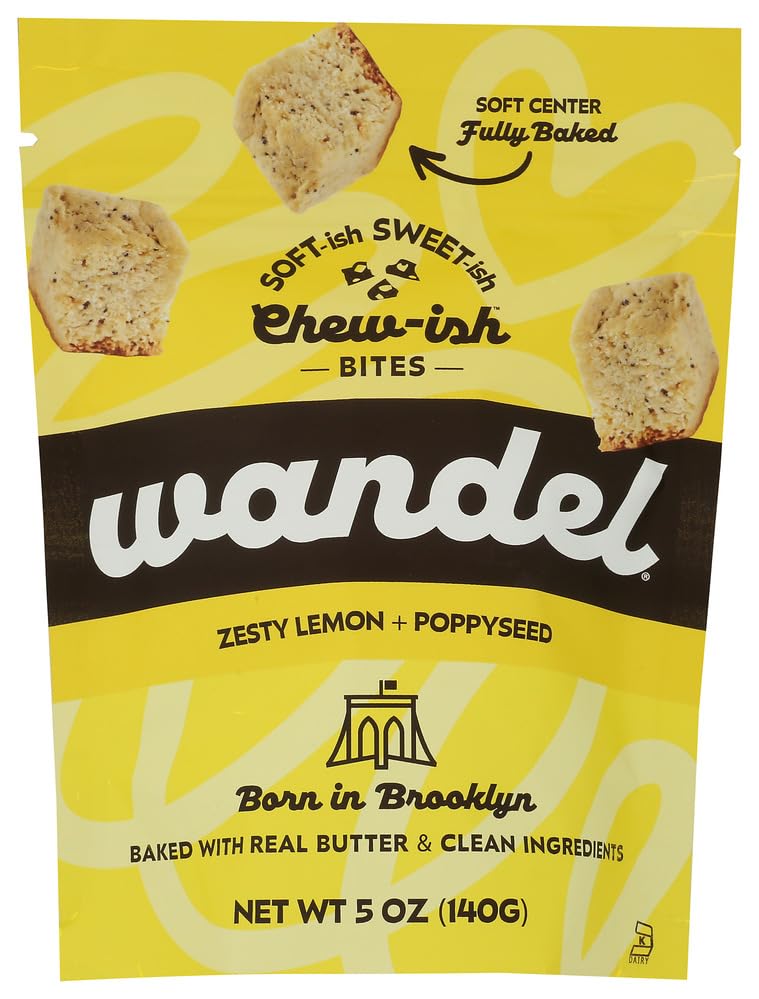 Wandel Zesty Lemon Poppyseed Bites, 5 Ounce