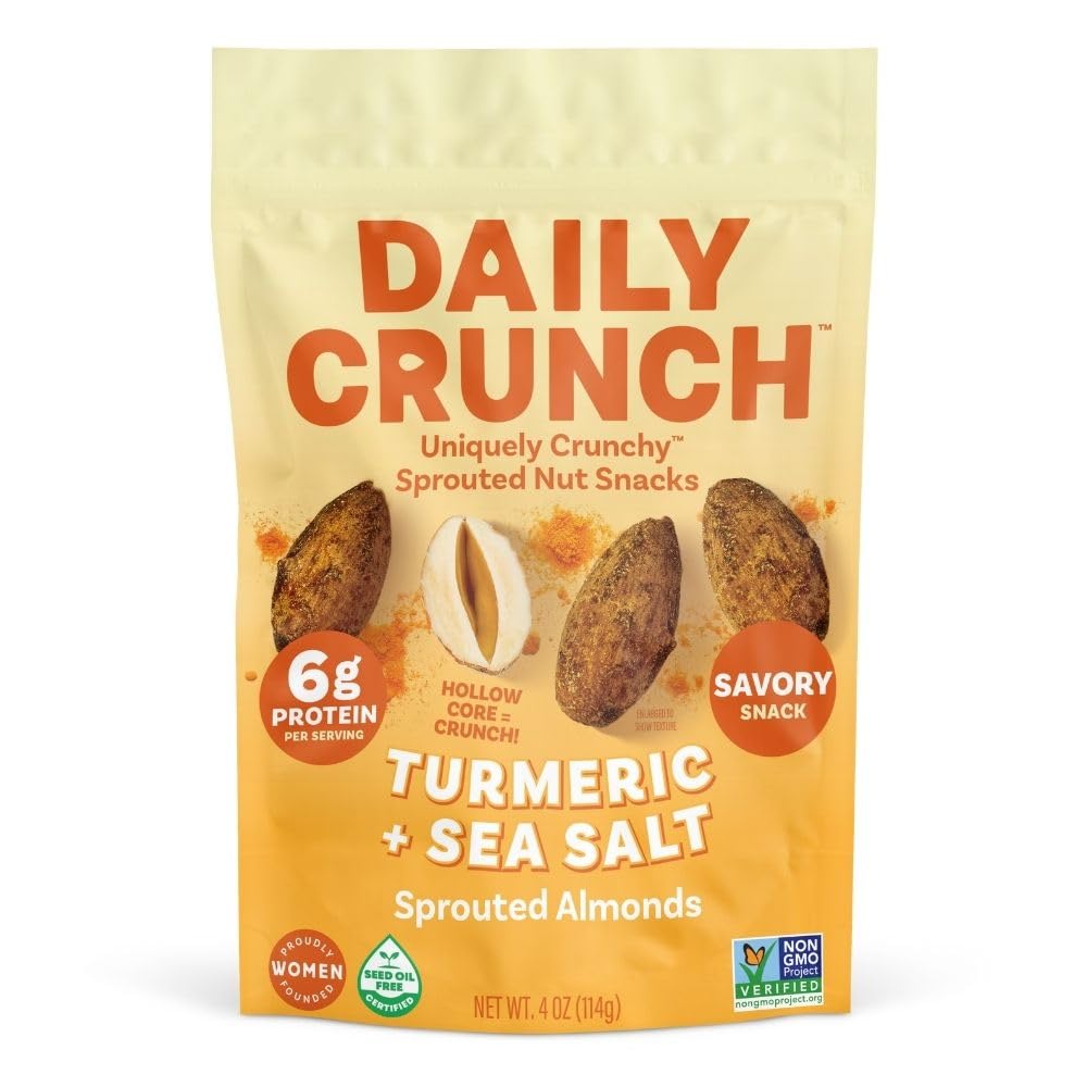 Almonds Sprouted Turmeric Sea Salt, 4 Ounce