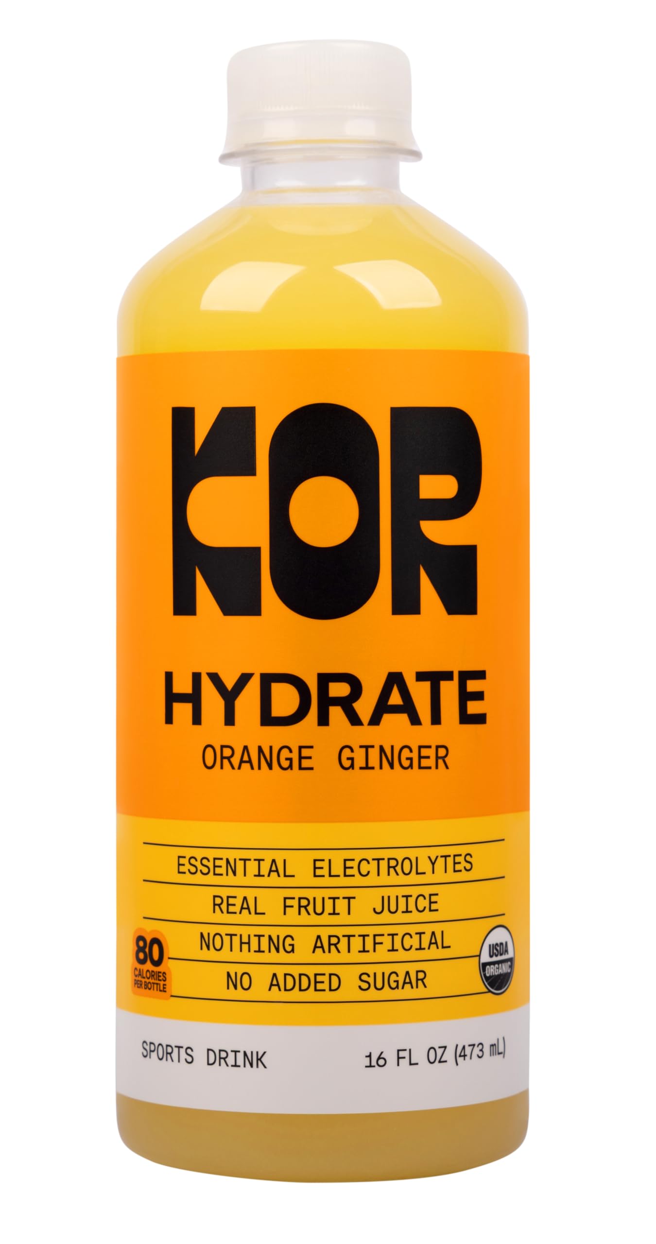 Kor Shots, Drink Hydrate Orange Ginger Organic, 16 Fl Oz
