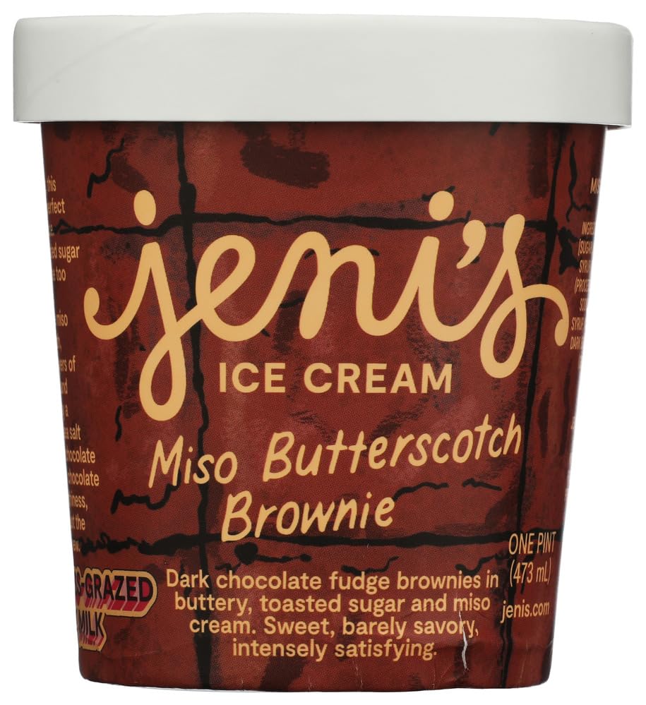 Jenis Splendid Ice Creams Miso Butterscotch Brownie Ice Cream, 1 PT