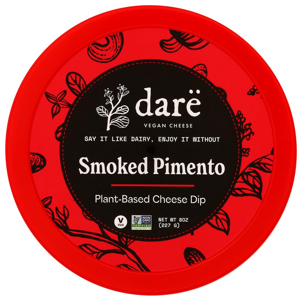 Dare Vegan Cheese Smoked Pimento Plant-Based Cheese Dip, 8 OZ