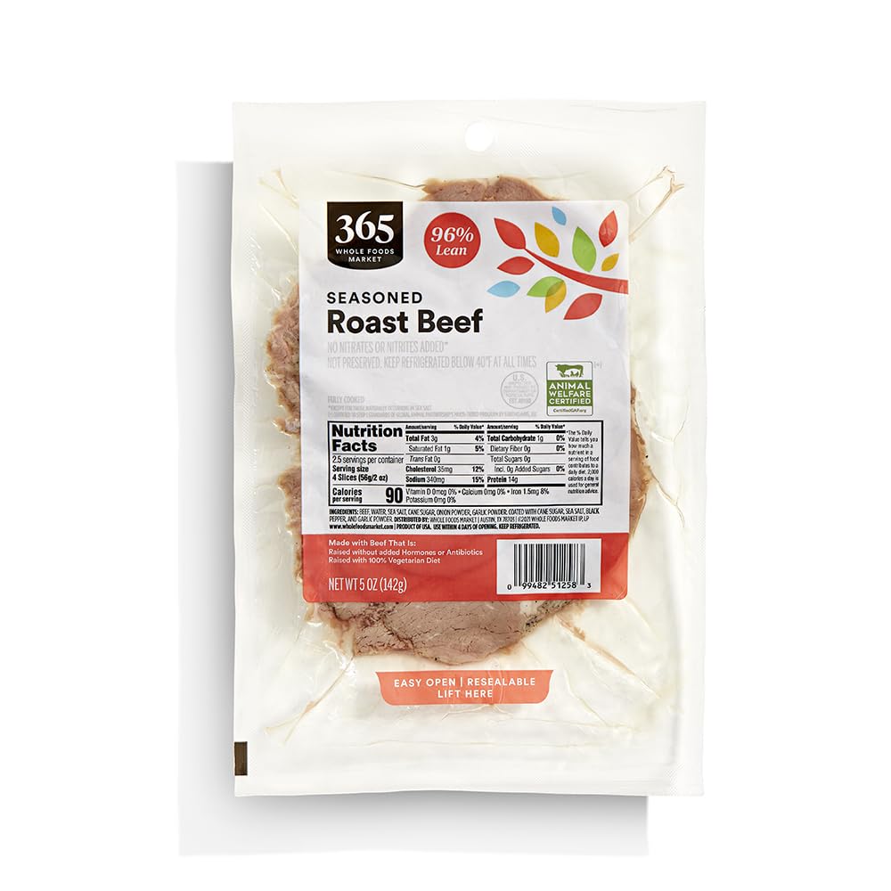365 by Whole Foods Market Sliced Roast Beef, 5 OZ