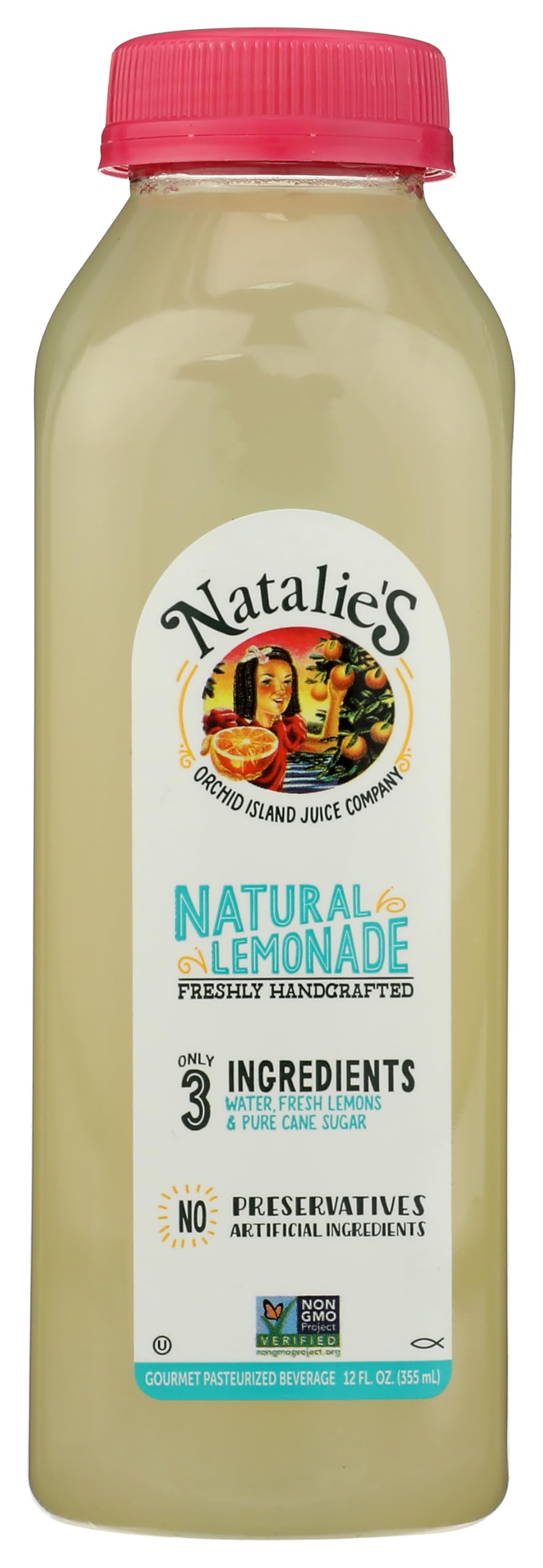 Natalies Orchid Island Juice Natural Lemonade, 12 FZ