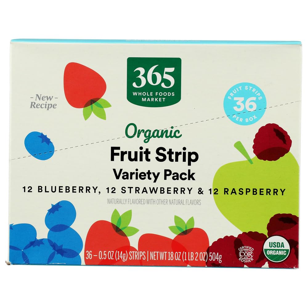 365 by Whole Foods Market Organic Variety Pack Fruit Strip Multipack, 0.5 OZ