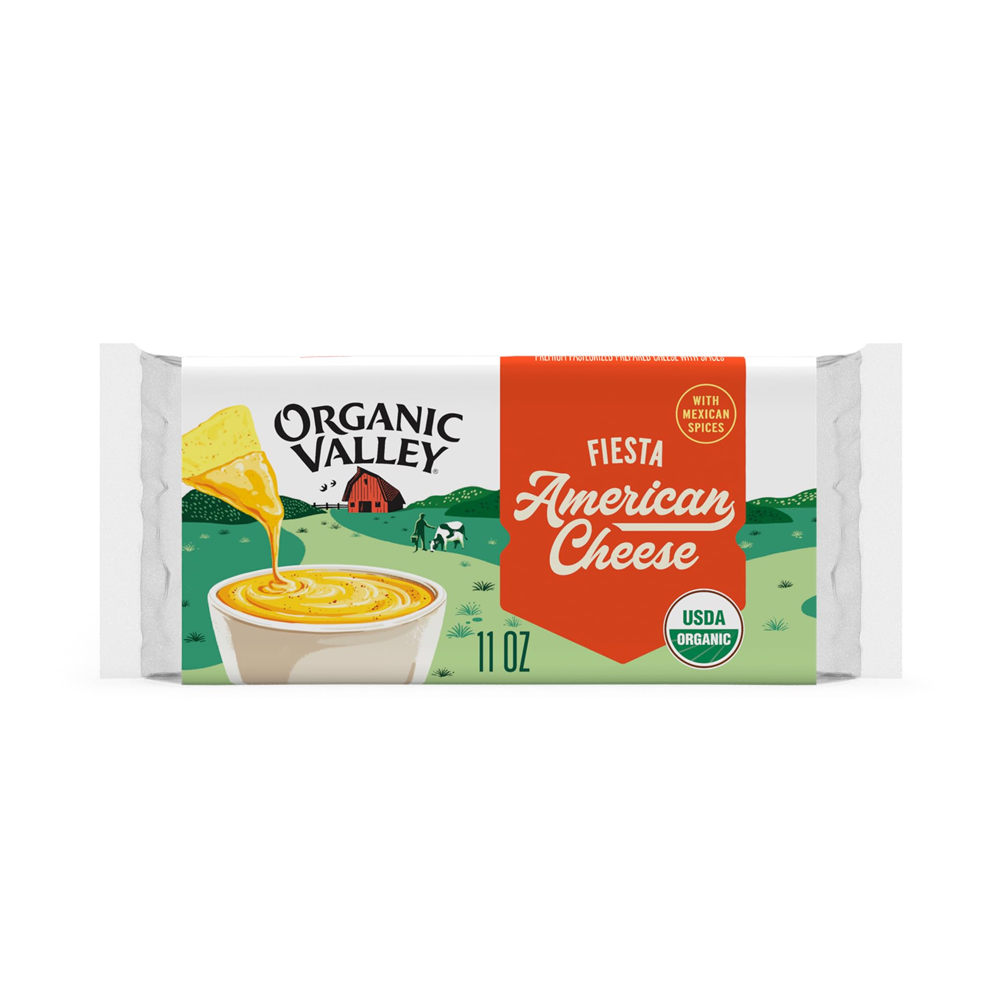 Organic Valley Organic Fiesta American Cheese Bar, 11 OZ