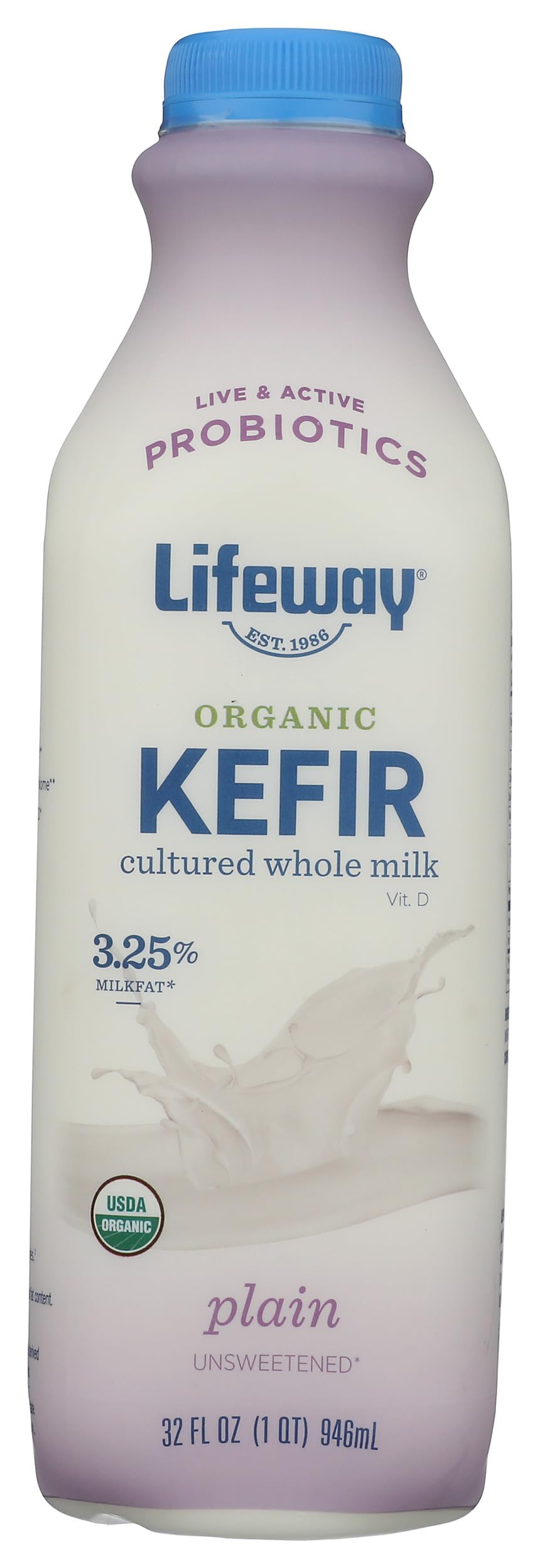 Kefir Plain Unsweetened Organic, 32 Fl Oz