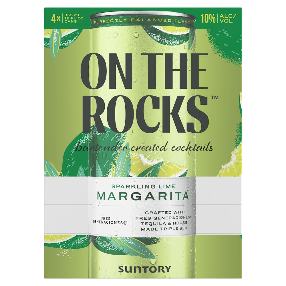 On The Rocks Margarita Cocktail 4Pk, 355 Ml