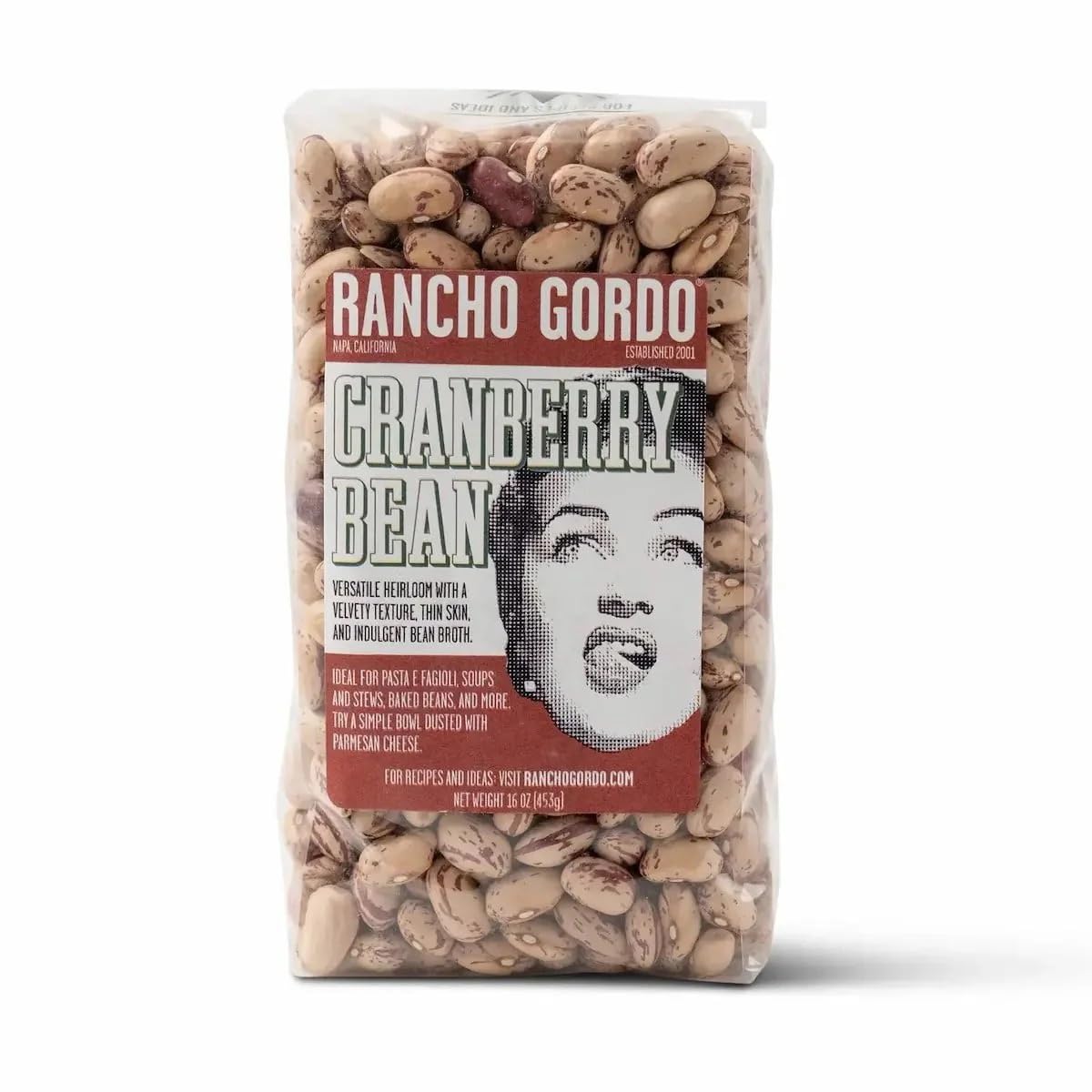 Rancho Gordo Cranberry Beans, 16 OZ