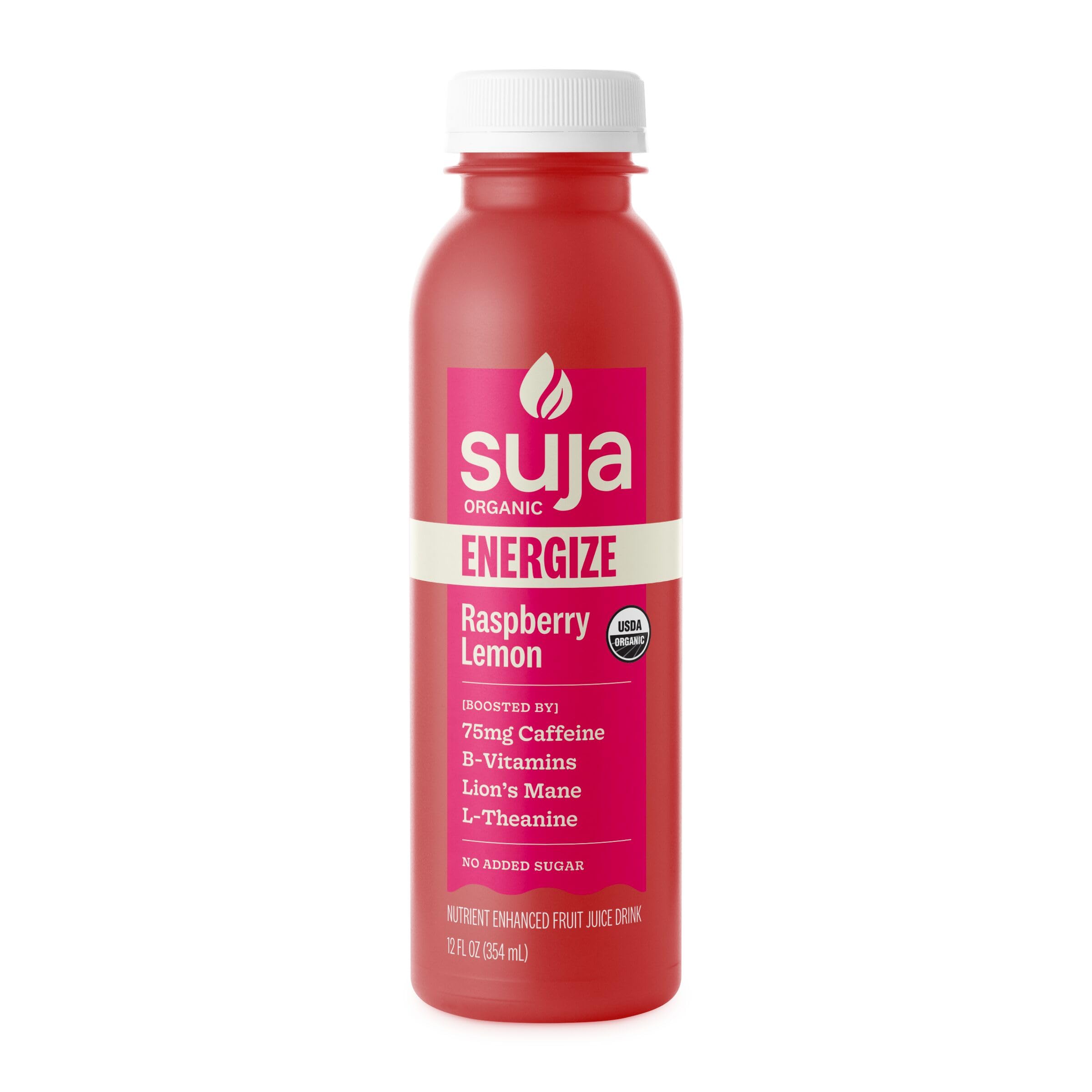 Suja Organic Energize Raspberry Lemon Cold Pressed Juice Drink, 12 fl oz Bottle