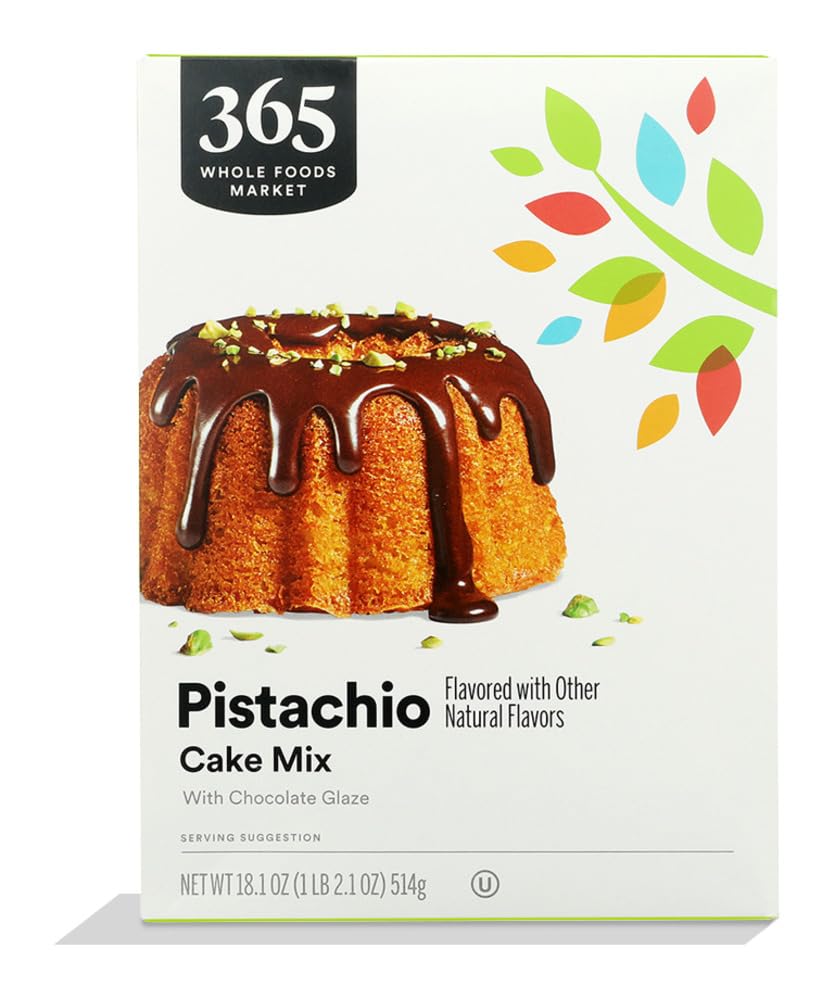 365 by Whole Foods Market Pistachio Cake Mix with Chocolate Glaze, 18.1 OZ