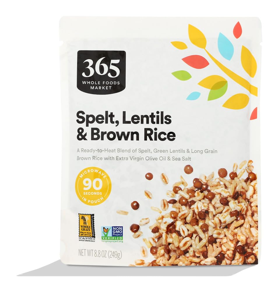 365 by Whole Foods Market Spelt Green Lentils & Long Grain Brown Rice, 8.8 OZ