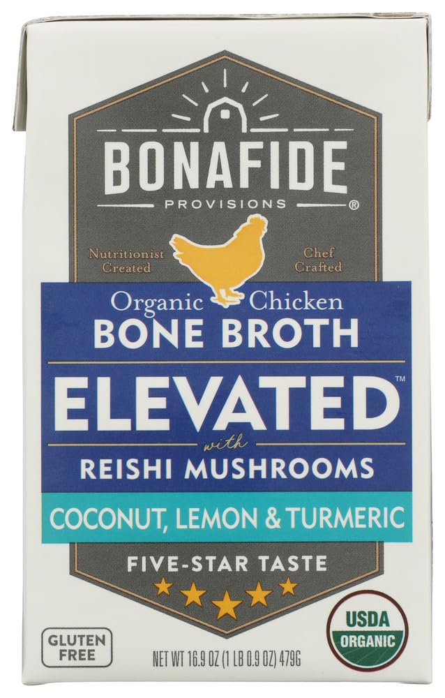 Bonafide Provisions Organic Chicken Reishi Bone Broth, 16.9 OZ