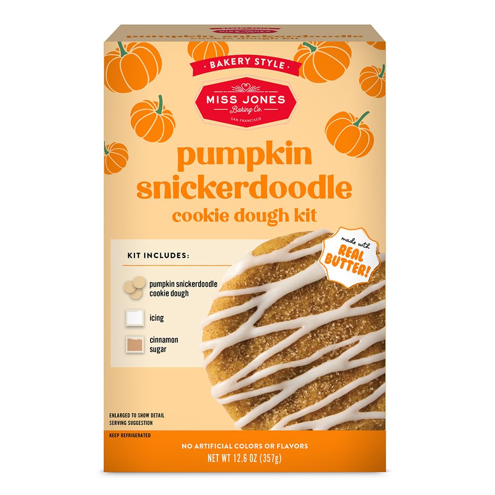 Miss Jones Baking Co Pumpkin Snickerdoodle Cookie Dough Kit, 12.6 OZ