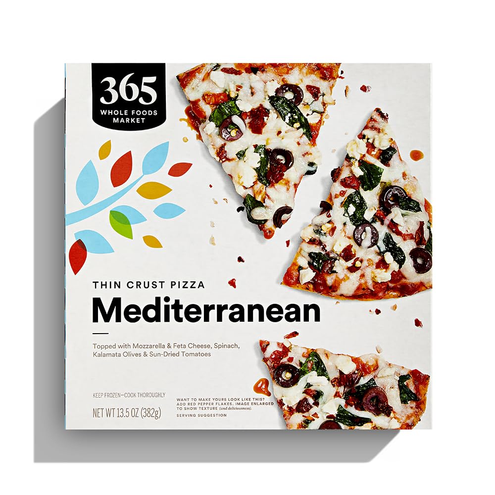365 by Whole Foods Market Mediterranean Thin Crust Pizza, 13.5 OZ