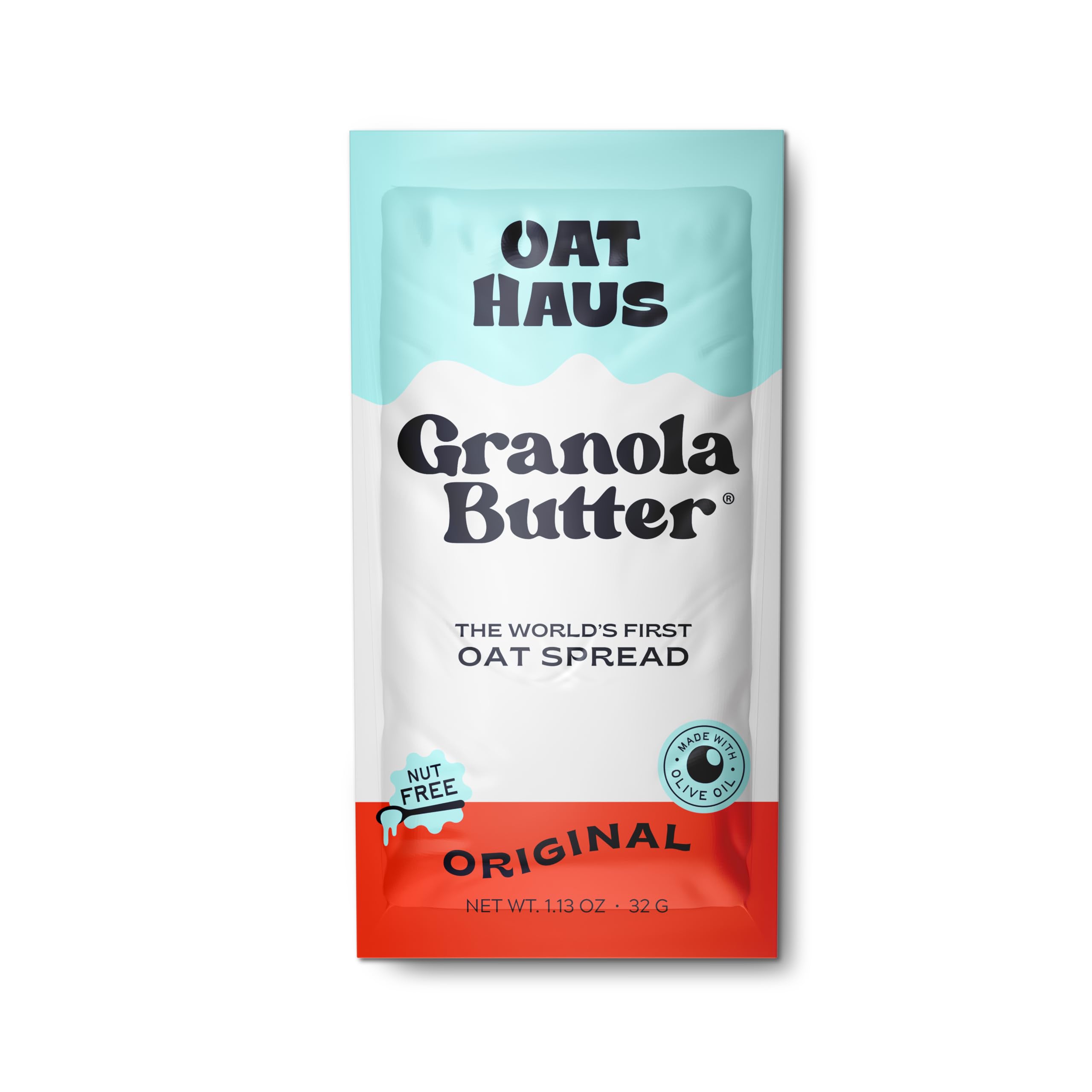 Oat Haus Original Granola Butter Packets | Peanut-free, Almond (Tree-Nut) Free, & School-Safe (Top 8 Allergen Free) | 1.13 oz (Pack of 10)