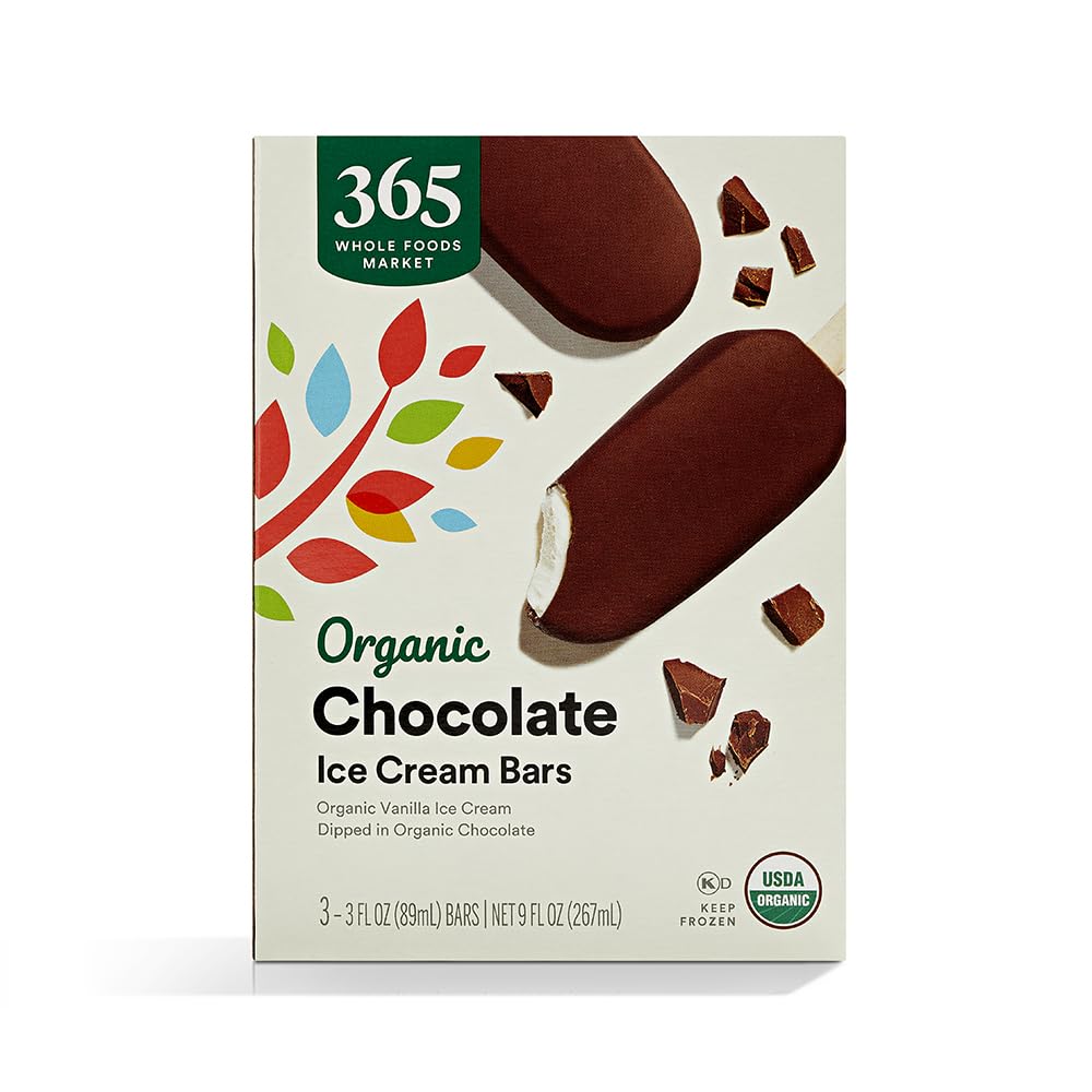 Organic Chocolate Vanilla Ice Cream Bars, 3 fl oz, 3 ct, (Frozen)