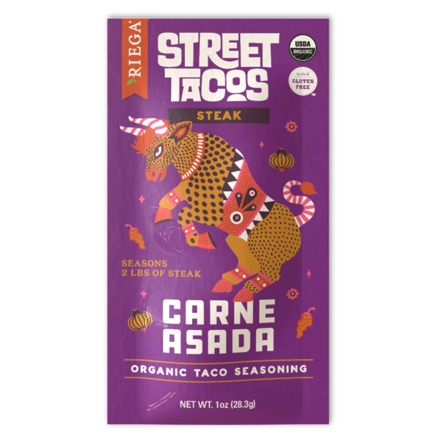 Riega Organic Carne Asada Street Taco Seasoning, 1 Ounce (Pack of 1)