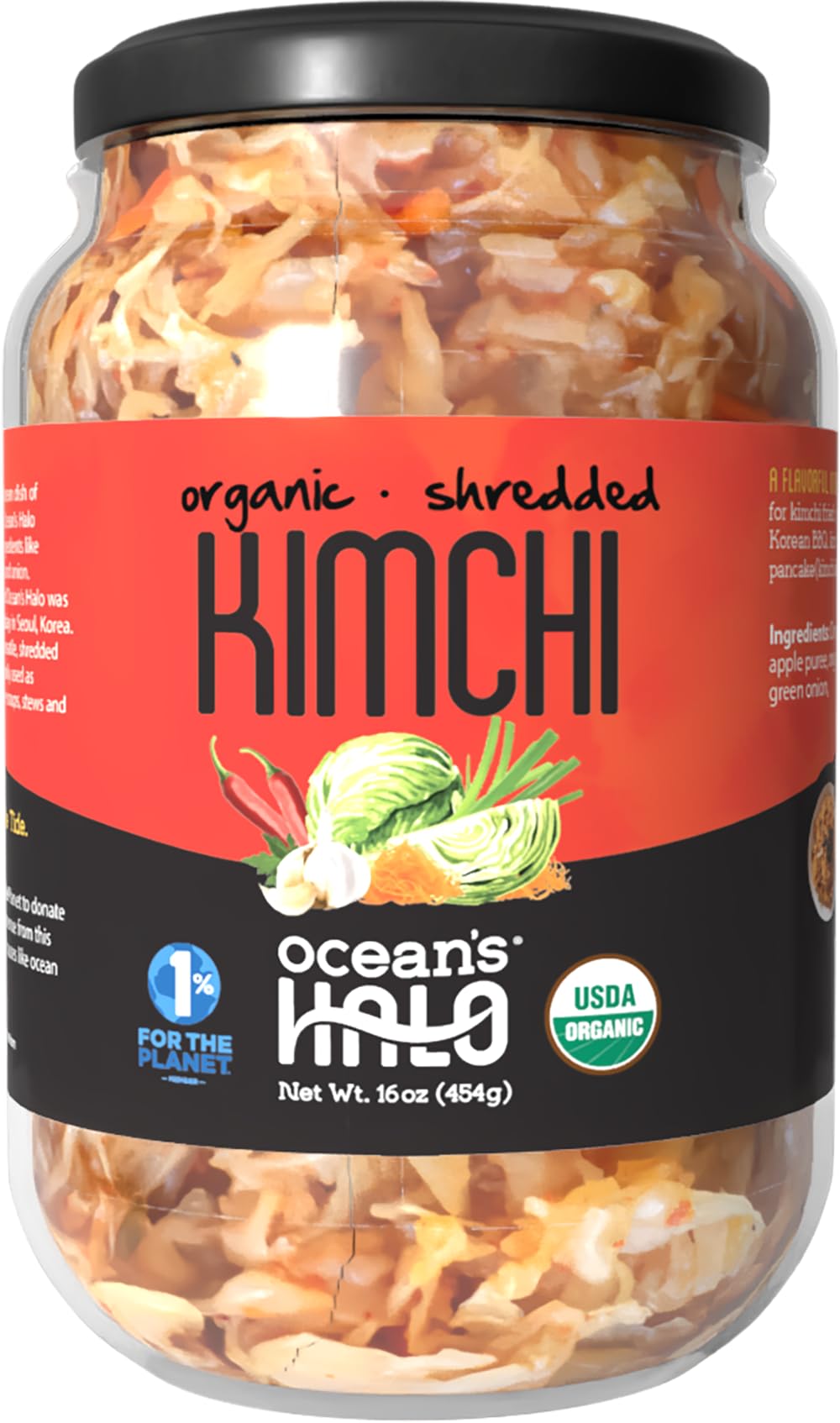 Oceans Halo Organic Shredded Kimchi, 16 OZ