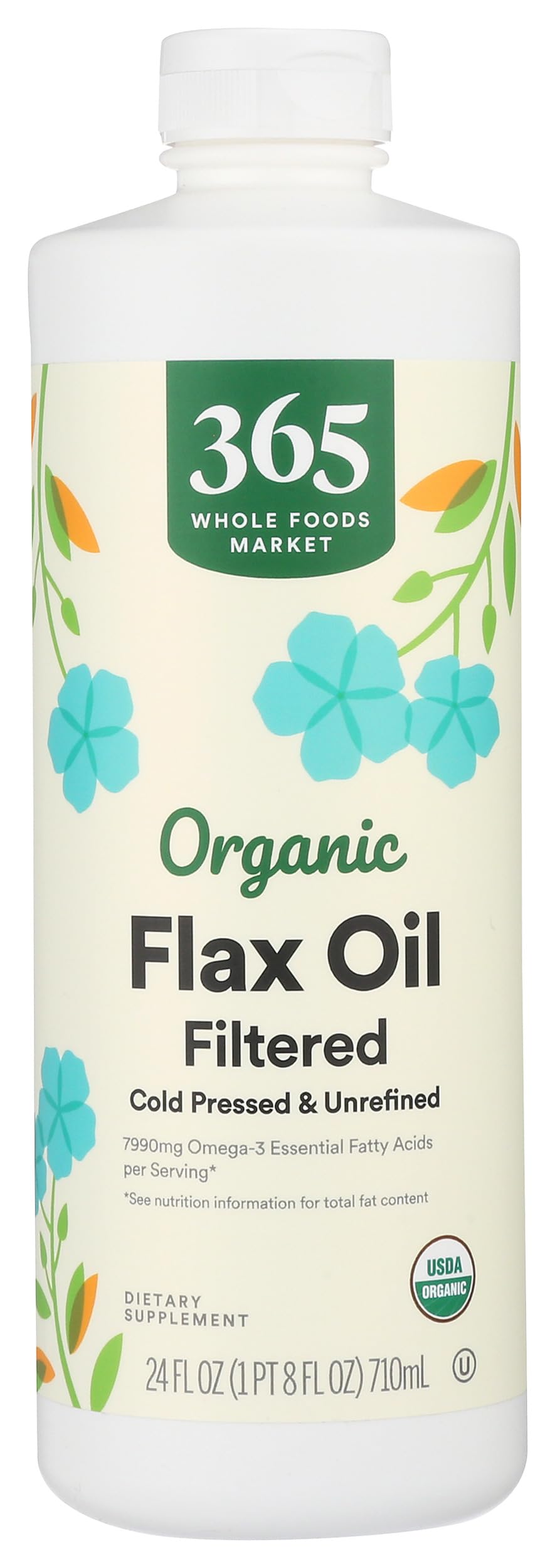 Organic Filtered Flax Oil, 24 fl oz