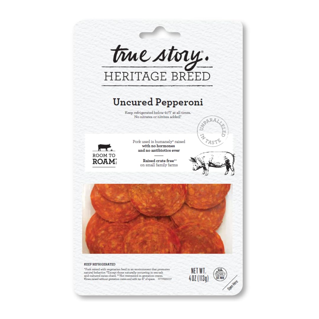 True Story Foods Pepperoni Sliced, 4 Ounce
