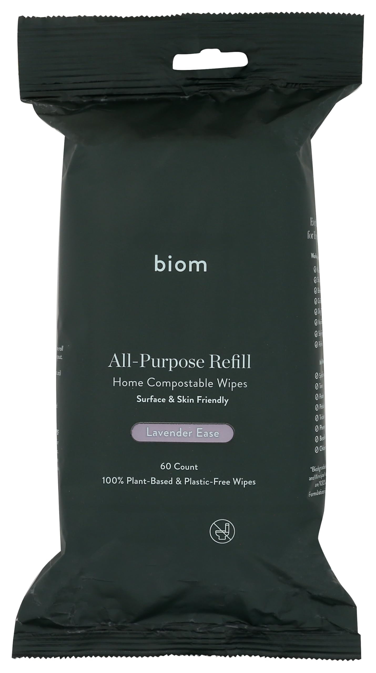 Biom Lavender All Purpose Wipes, 60 CT
