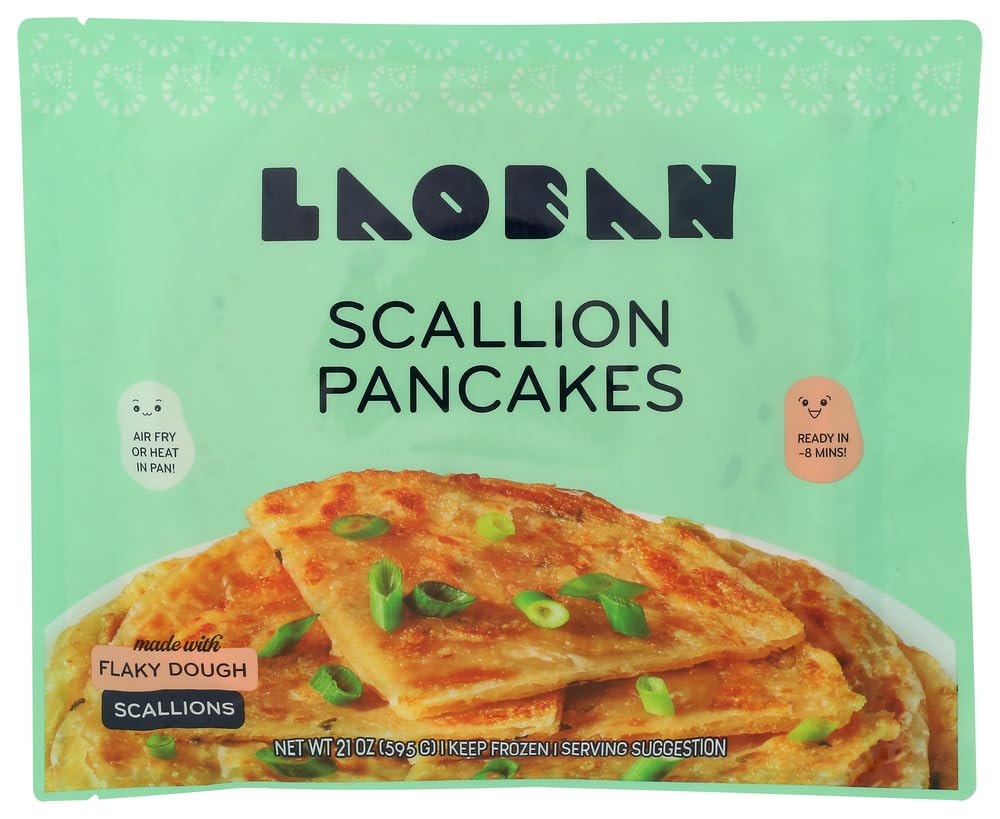 Laoban Dumplings Pancakes Scallion, 21 Ounce