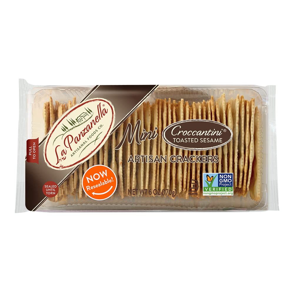 Toasted Sesame Mini Croccantini Cracker, 6 Ounce