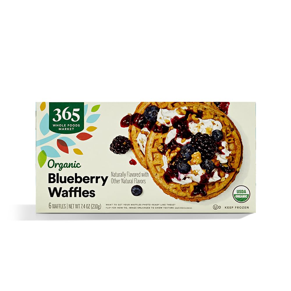 Organic Blueberry Waffles, 6 Pack, 7.4 oz