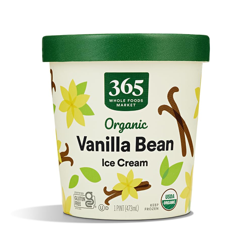 Organic Vanilla Bean Ice Cream, 1 pint