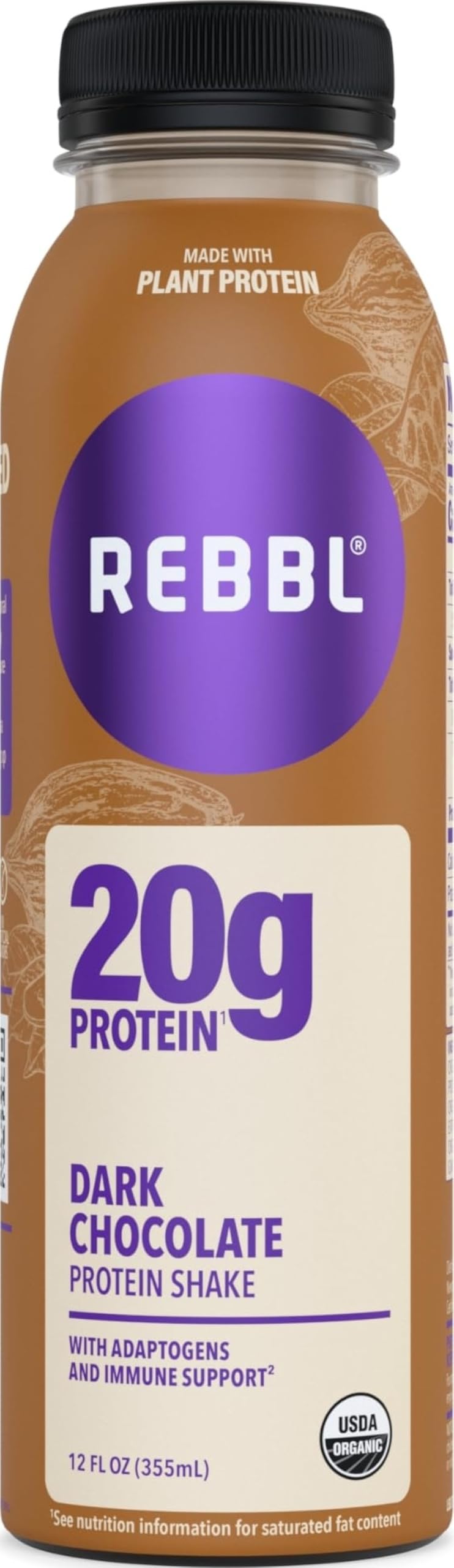 REBBL Dark Chocolate Protein, 12 oz