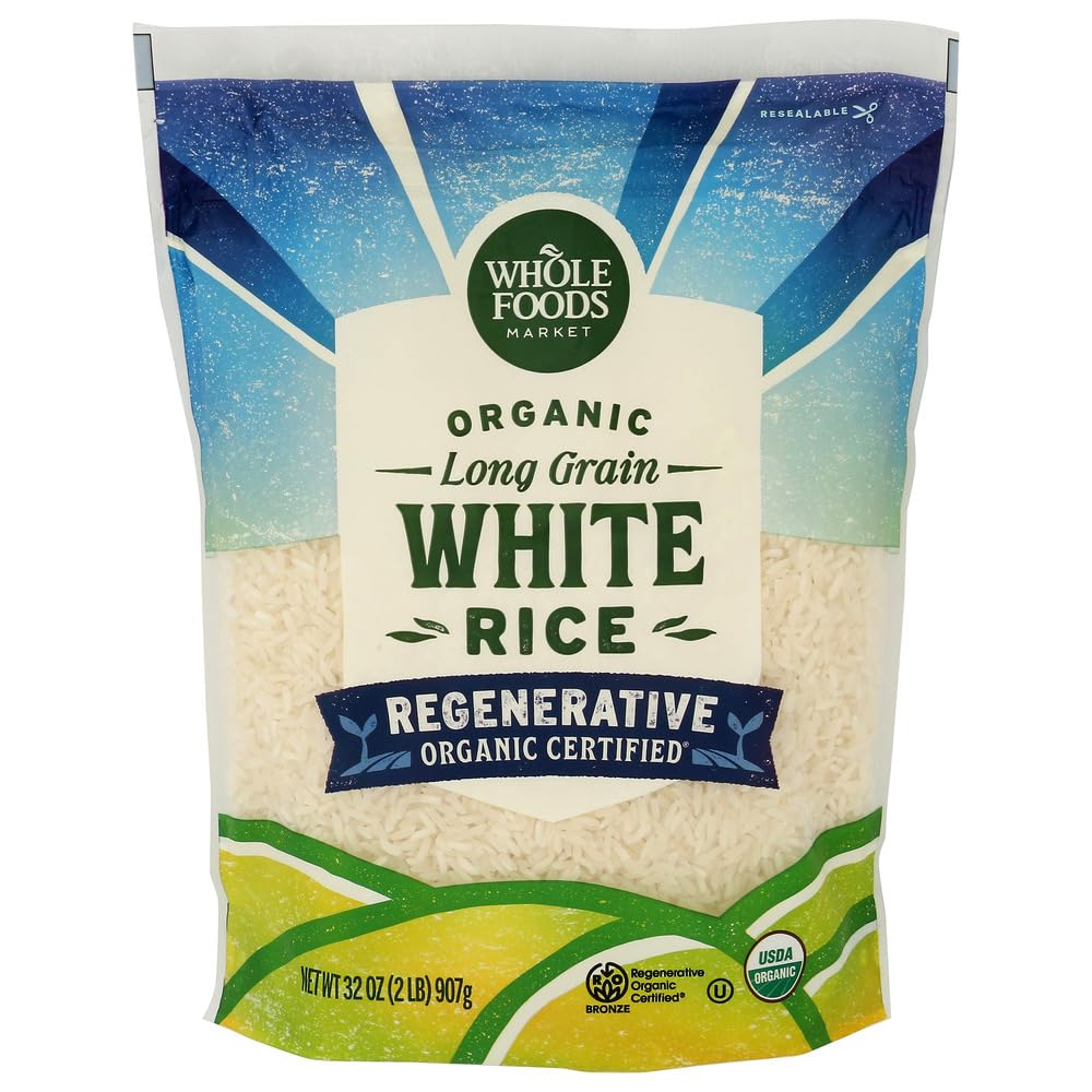 WHOLE FOODS MARKET Organic Regenerative Long Grain White Rice, 32 OZ